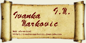 Ivanka Marković vizit kartica